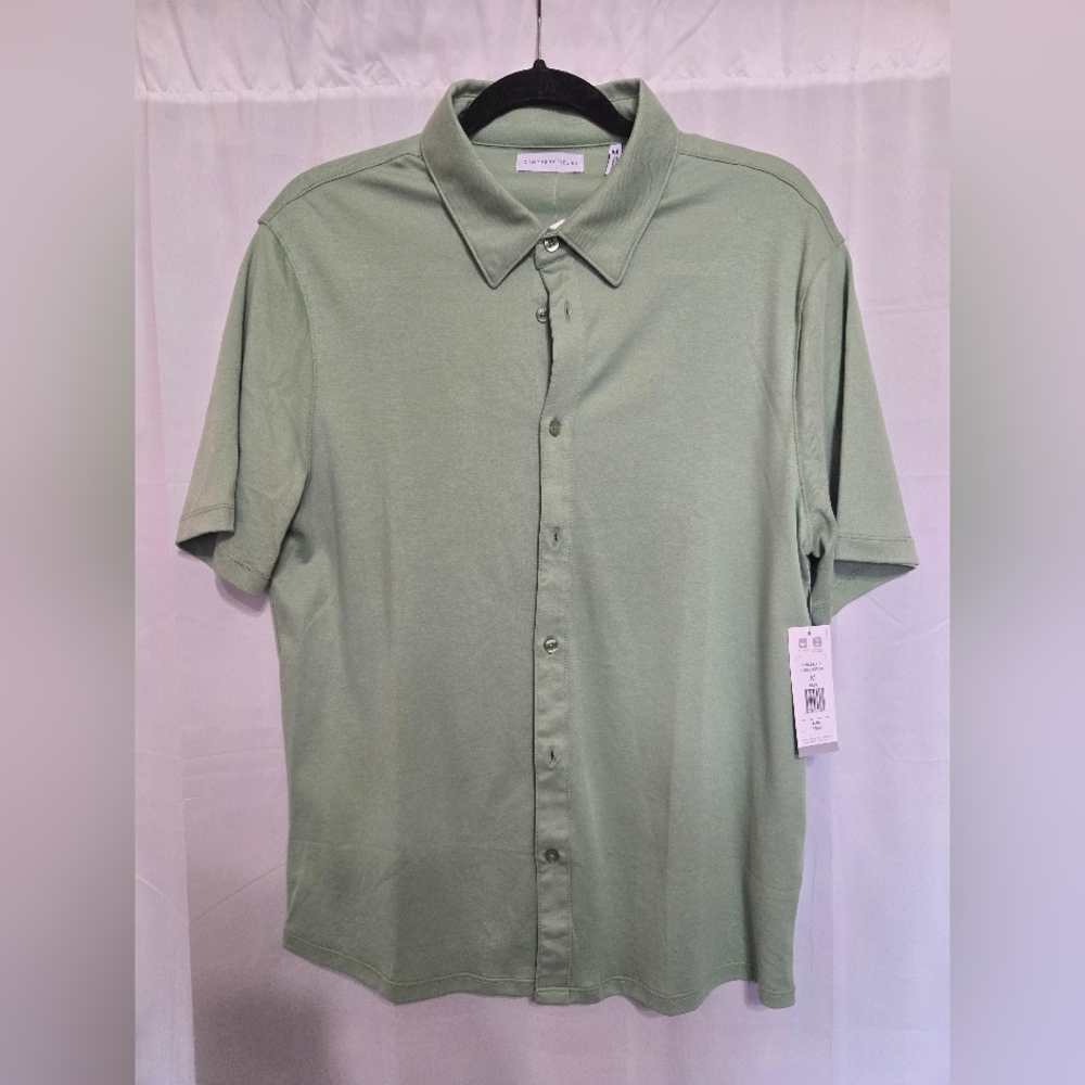 Men's Geoffrey Beene Light Green Button Up Medium